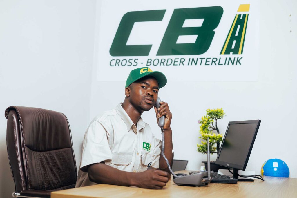 salesman answering emergency phone call